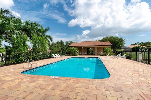 view of pool with a patio