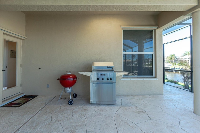 view of patio / terrace with a grill