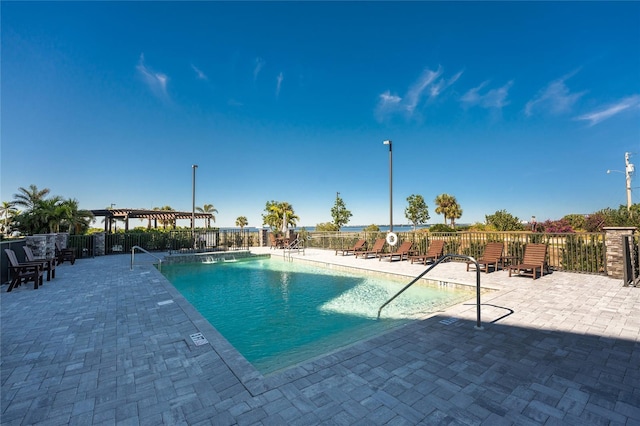 view of pool with a patio