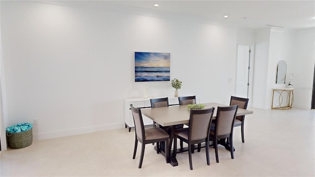 view of dining room