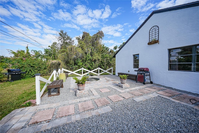 view of patio / terrace featuring grilling area