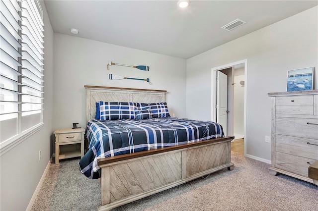 bedroom featuring carpet