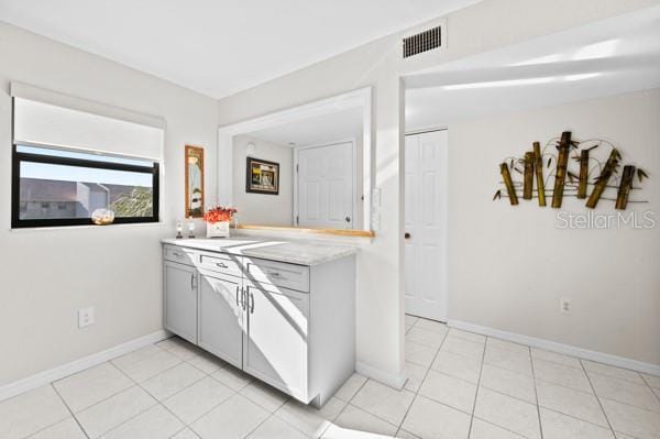 kitchen featuring light tile patterned floors