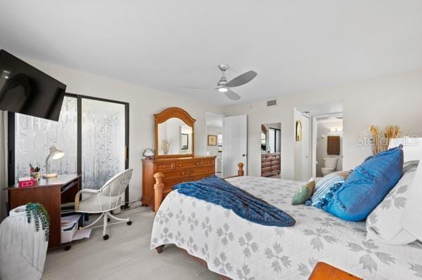 bedroom with ceiling fan