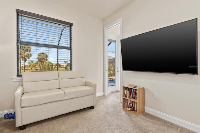 view of carpeted living room