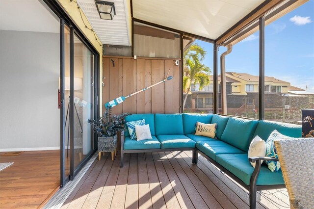 view of sunroom / solarium