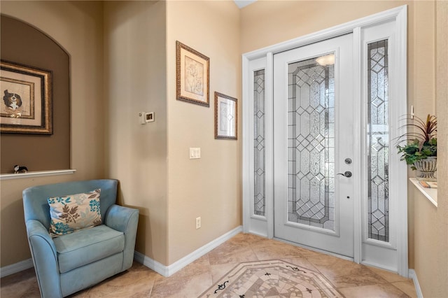 view of tiled entryway