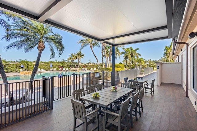 view of patio / terrace with a community pool