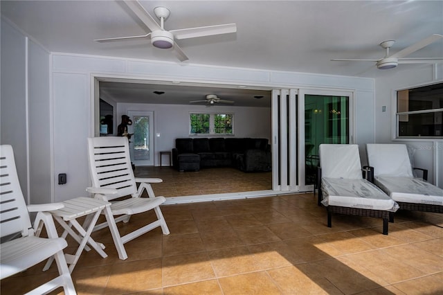 view of patio / terrace with ceiling fan