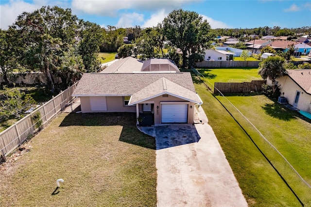 aerial view featuring a residential view