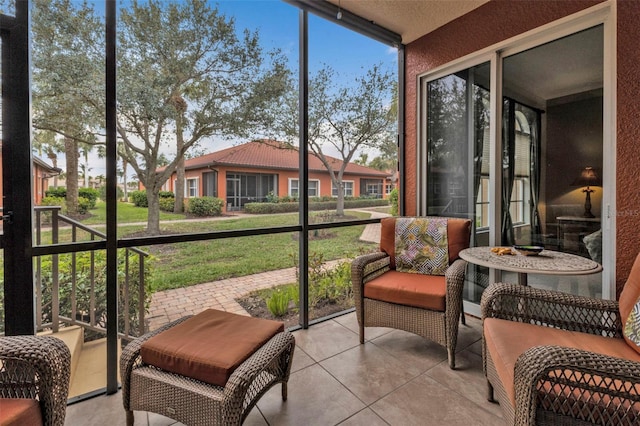 view of sunroom