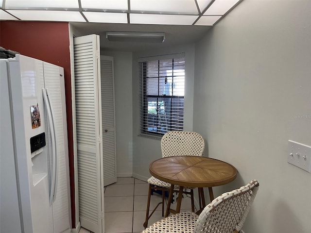 view of tiled dining room