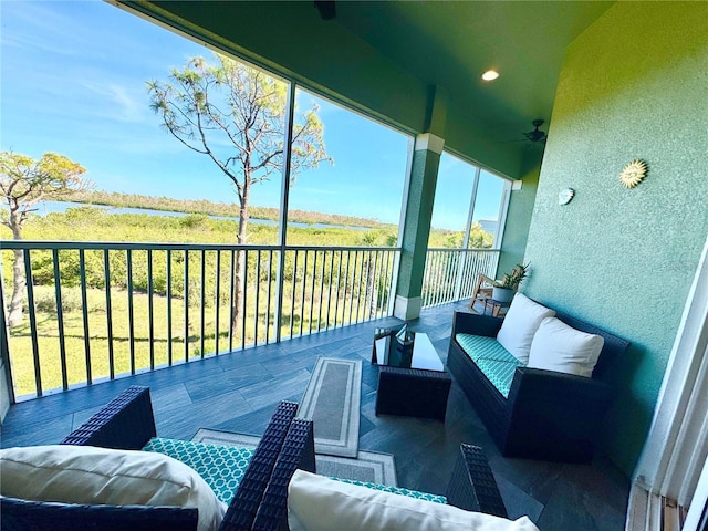 balcony with an outdoor living space