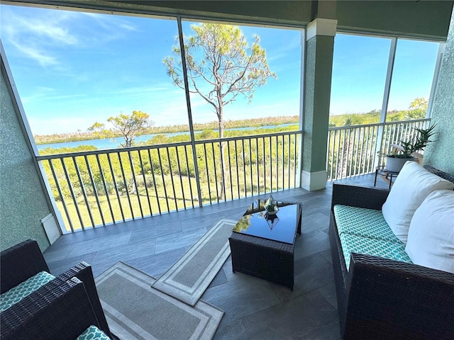 sunroom with a healthy amount of sunlight