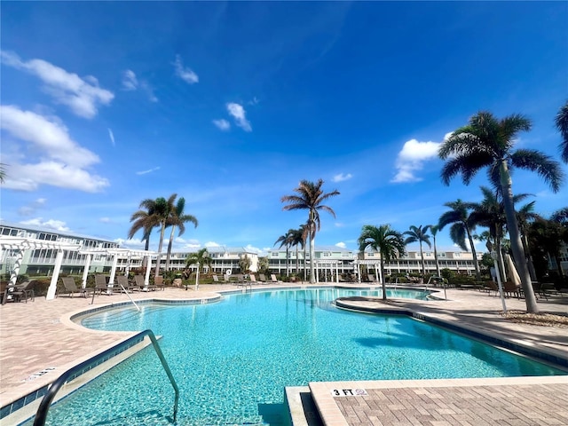 view of pool with a patio