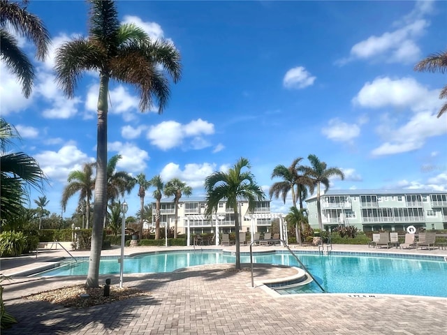 view of pool with a patio area