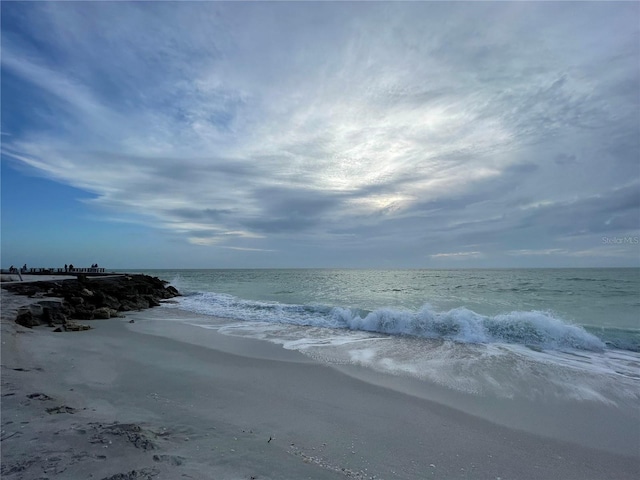 property view of water with a view of the beach