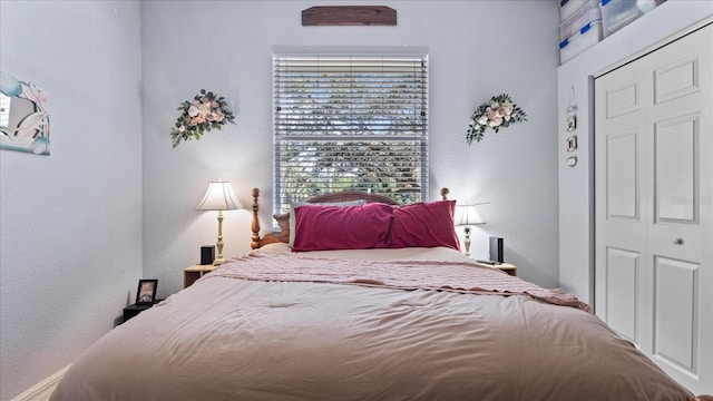 bedroom with a closet