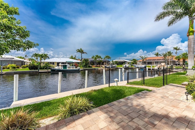 water view with a dock