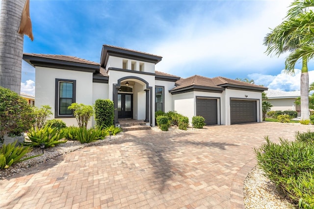 view of front of house featuring a garage