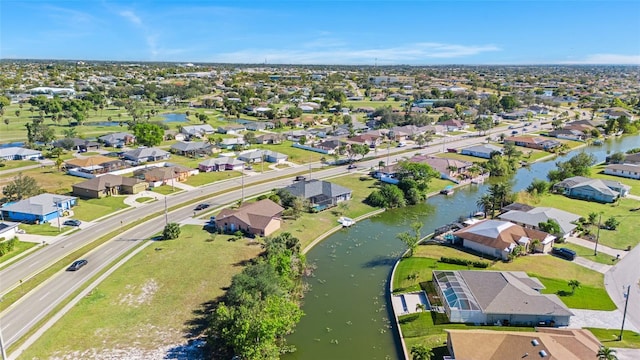 228 Nicholas Pkwy E, Cape Coral, FL 33990 - birds eye view of property featuring a water view and a residential view