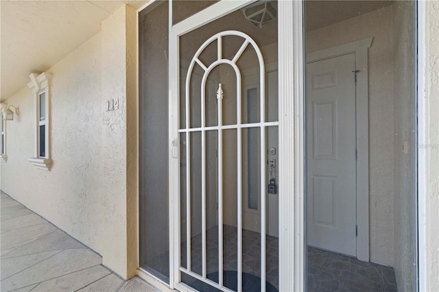 view of doorway to property