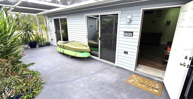 exterior space featuring a lanai