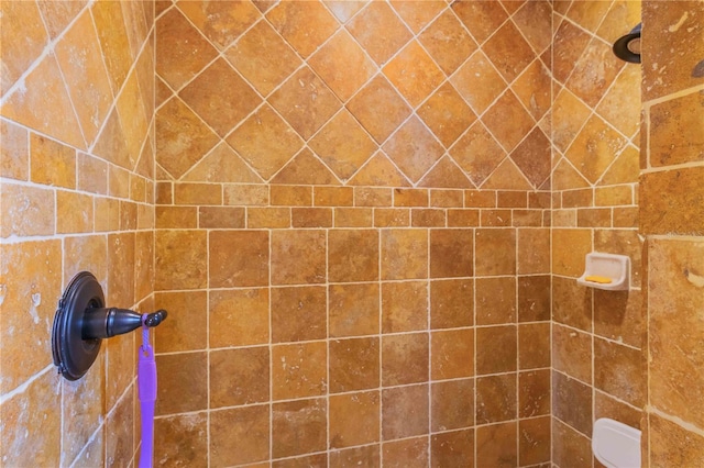 room details with tiled shower