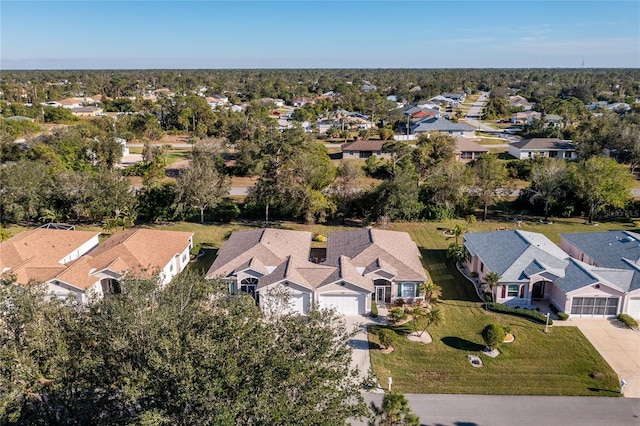 bird's eye view with a residential view