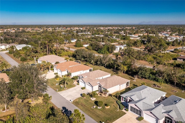 bird's eye view with a residential view