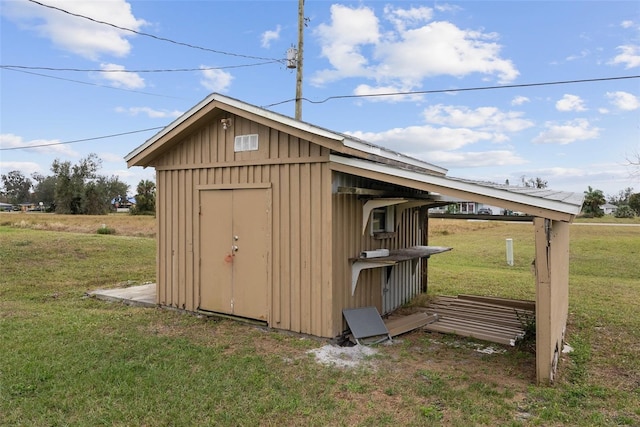 view of shed