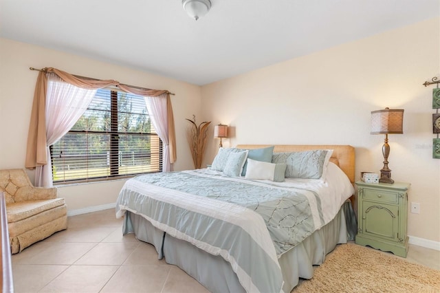 view of tiled bedroom