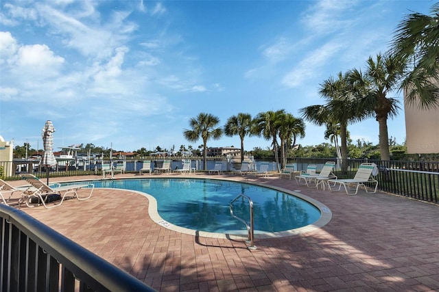 view of pool with a patio area