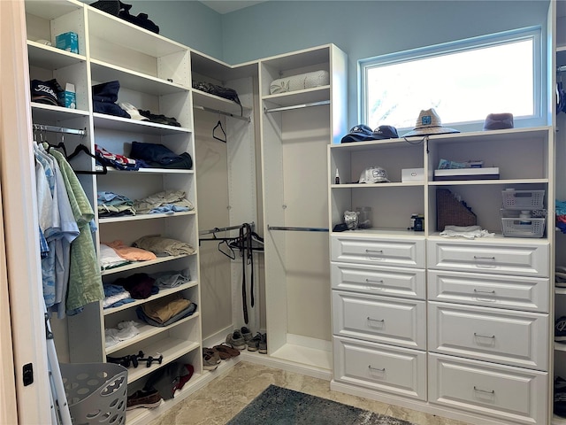 view of walk in closet