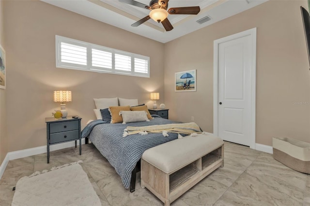 bedroom with ceiling fan