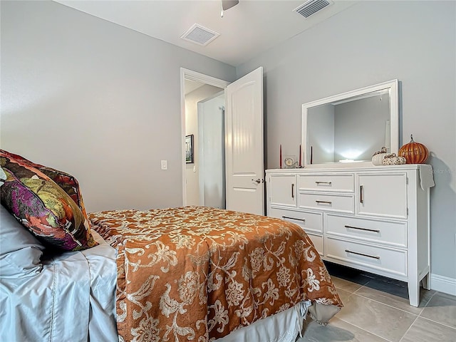 view of tiled bedroom