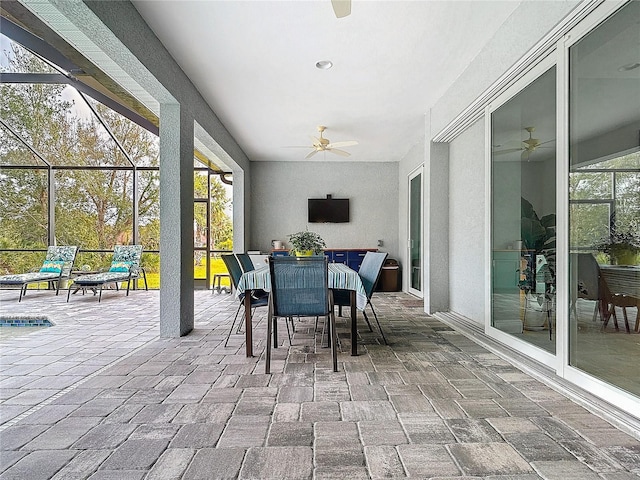 view of sunroom