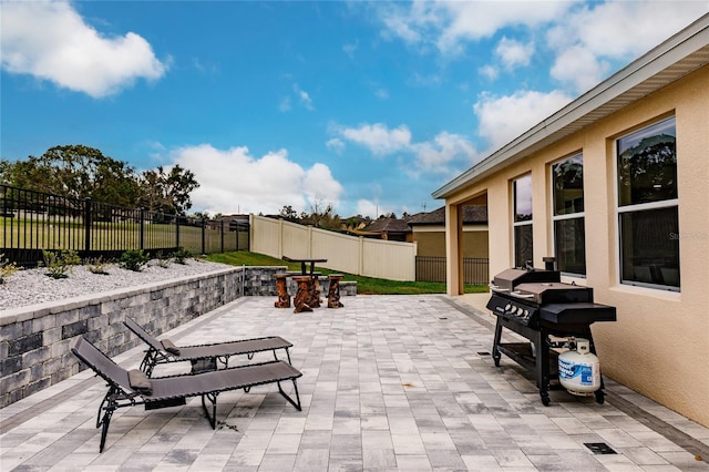 view of patio / terrace featuring grilling area