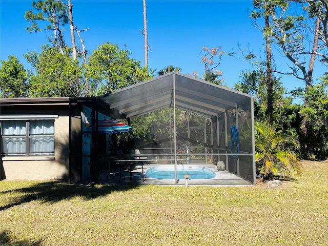 exterior space featuring a lanai