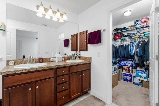 bathroom with vanity