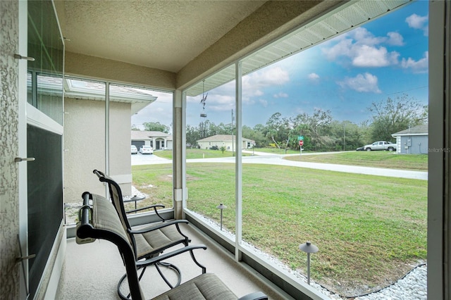 view of sunroom