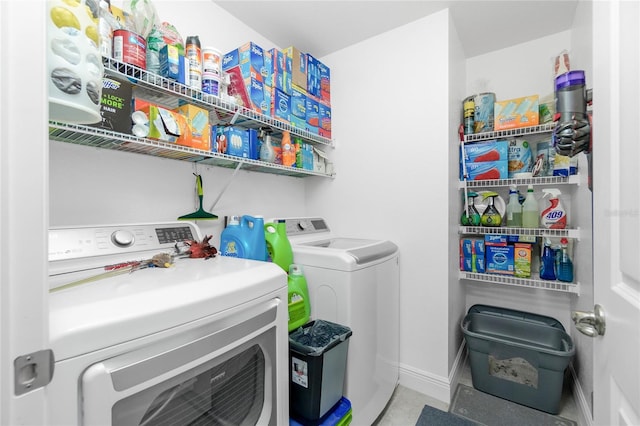 laundry room featuring washing machine and dryer