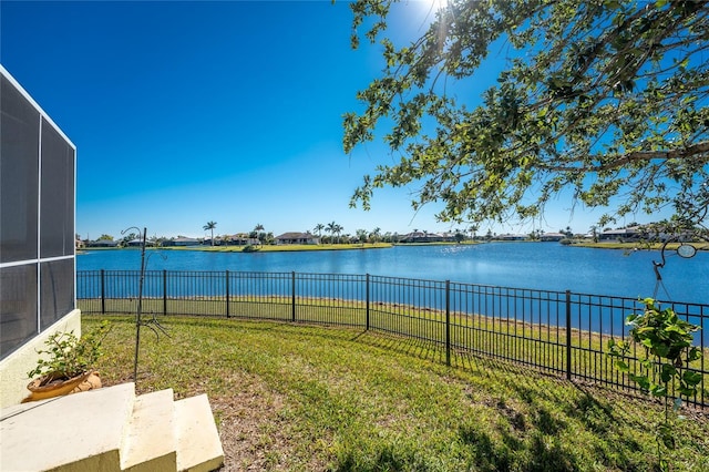 24337 Contra Costa Ln, Punta Gorda, FL 33955 - water view featuring a fenced backyard