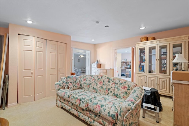 view of carpeted living room