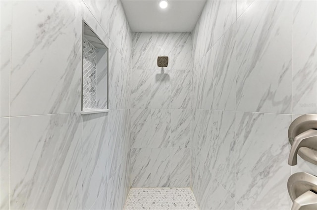 interior details with tiled shower