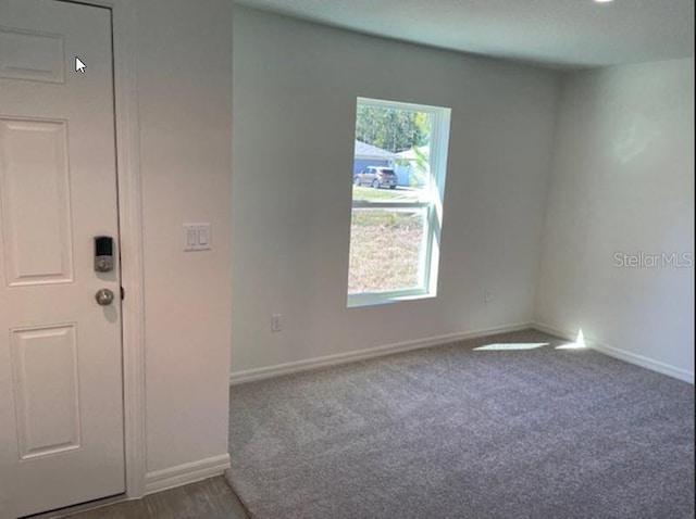 carpeted spare room featuring a healthy amount of sunlight