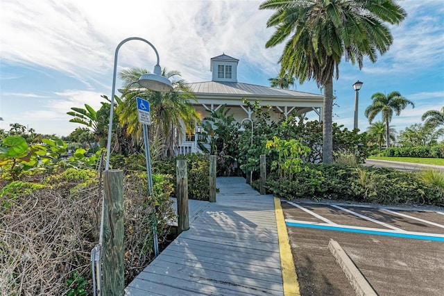 view of dock area