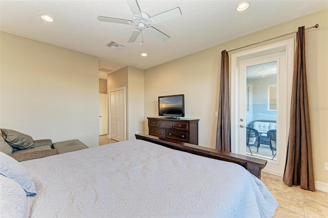 bedroom with ceiling fan