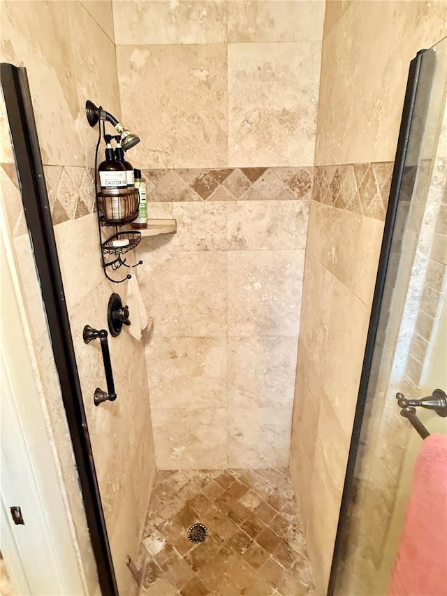 details with tiled shower