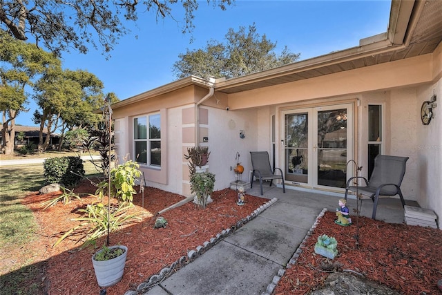 entrance to property with french doors